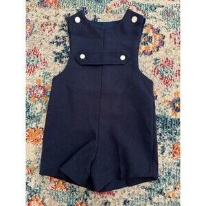 Vintage 90s Good Lad Blue Romper Shorts Size 2T Made in USA